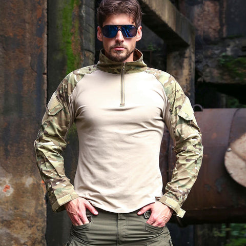 ReFire Gear Tactical Combat Shirt Men Cotton Military Uniform